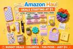 Amazon Haul deals starting at 1 dollar - colorful budget finds and trendy accessories
